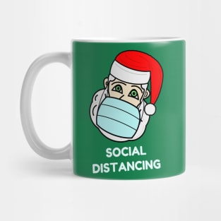 Santa Claus with a face mask - "Social distancing" Mug